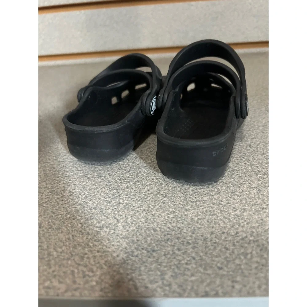 Crocs Classic Clog Toddler Size 4 5 Black Slip On Water Shoes Ventilated Kids